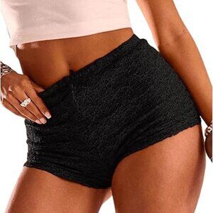 Y2K Low Rise Lace Micro Shorts Booty Shorts Skinny (XS)